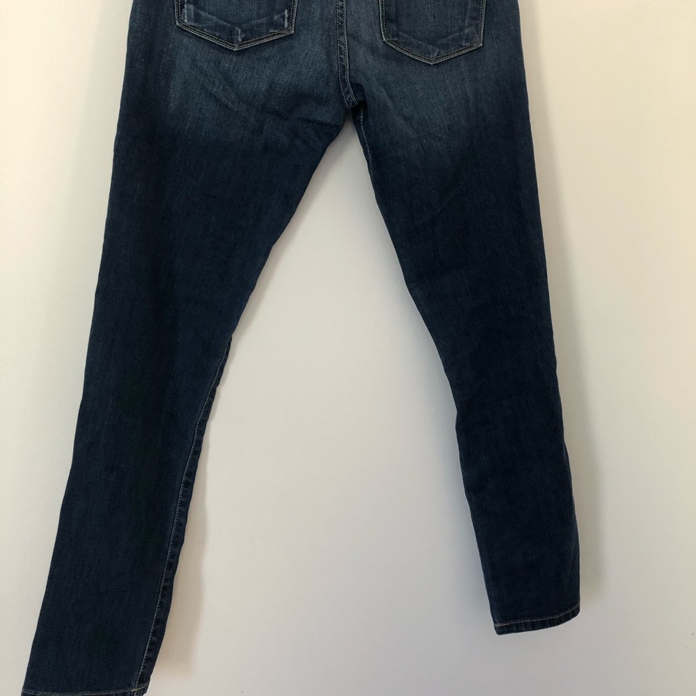 Mid Rise Dark Wash Distressed Jeans - Picture 6 of 6